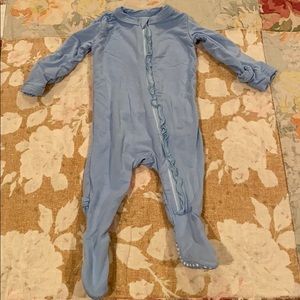 Kickee Pants ruffle zipper footie